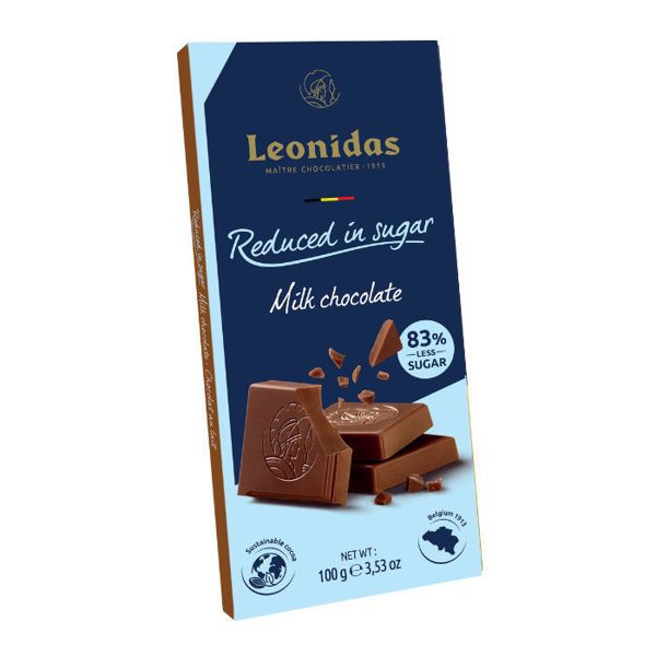 Sugar reduced σοκολάτα γάλακτος Leonidas 100 γρ.<br/>